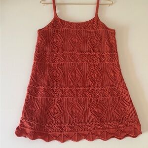 a new day Girls Crochet Slip Dress in Rust